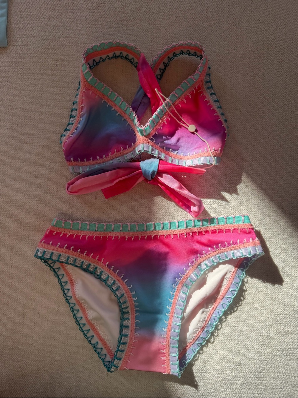 PQ girls swim Tie-Dye Bikini Size 10